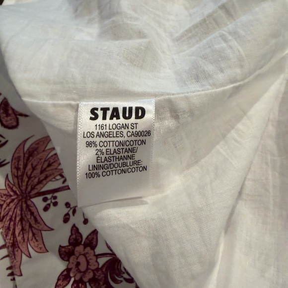 STAUD Wells Dress Bordeaux Toile Dress Size 10 EUC - Picture 8 of 10
